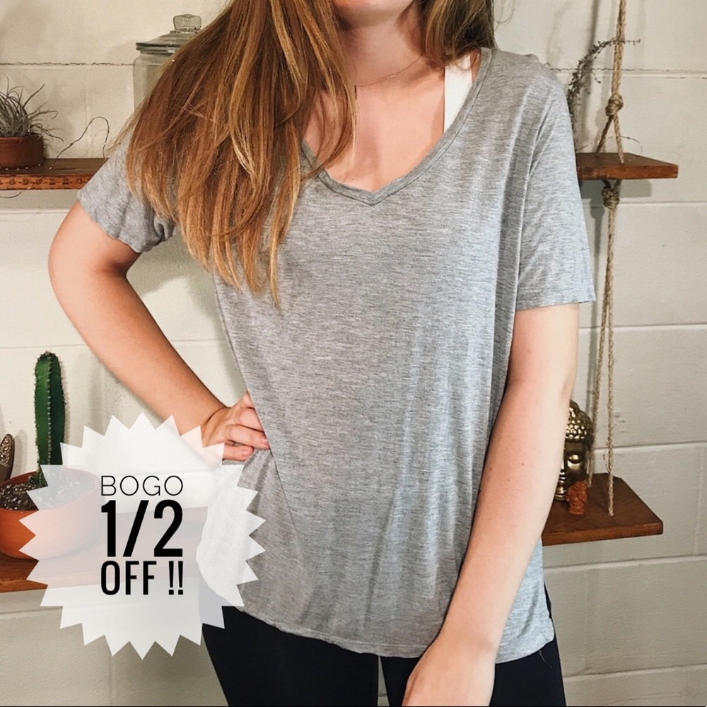 DONATING SOON classic grey v neck